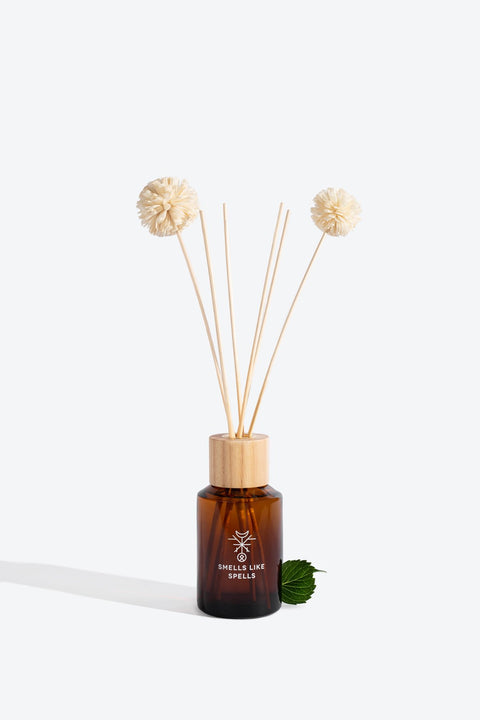 2. Smells Like Spells Home Perfume BRAGI in amber glass bottle with natural reed diffusers