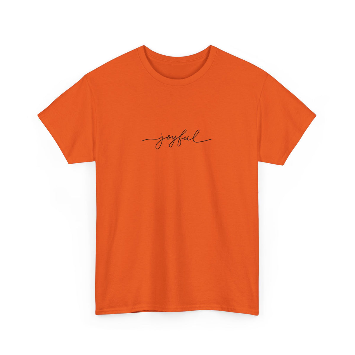 T-shirt Unisex Pesante in Cotone Joyful - Abbigliamento Casual, Regalo per Amici, Vibrazioni Positive, Comfort Quotidiano, Abbigliamento Motivazionale