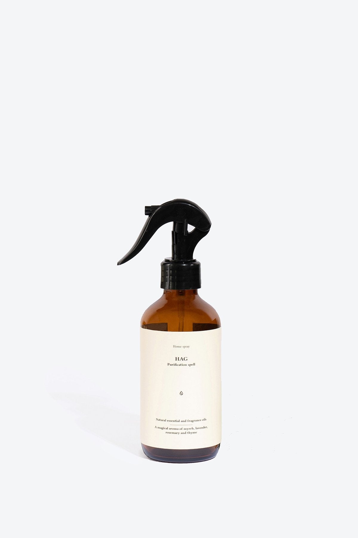 1. Smells Like Spells Perfumed Home Spray HAG in amber bottle, studio shot