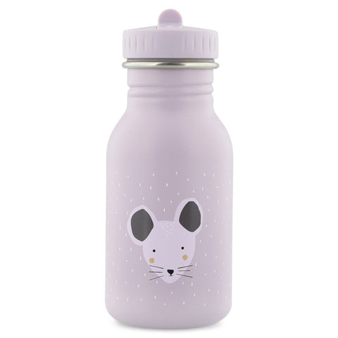 2. Trixie Baby Mrs Mouse stainless steel bottle with mouse face design on a white background