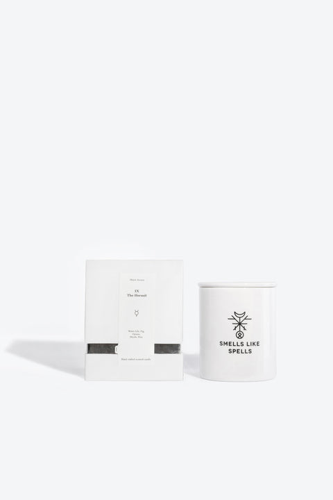 4. Smells Like Spells Scented Candle THE HERMIT with packaging, highlighting elegant design