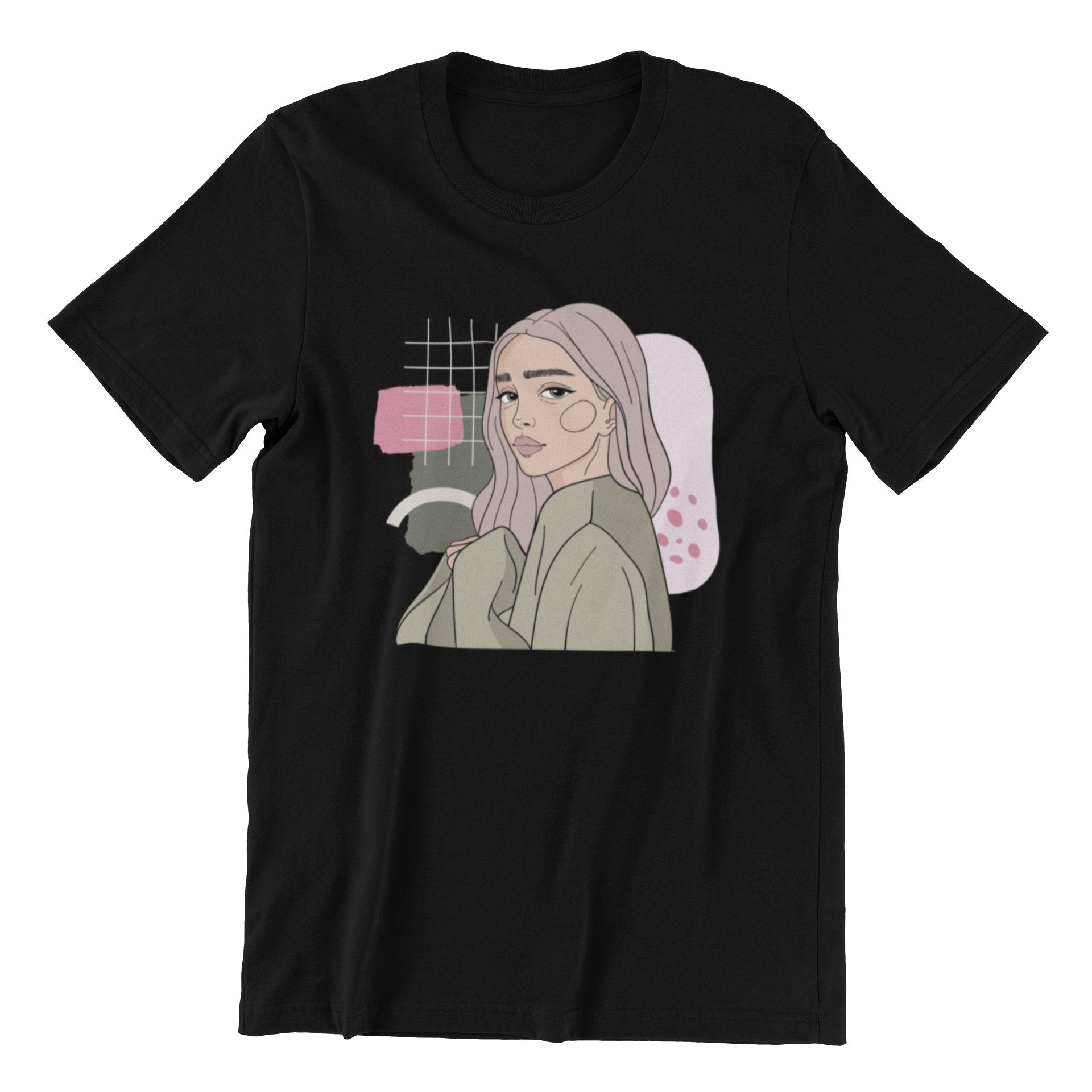 1. Unisex organic cotton t-shirt with illustration by Getter Tiivits, featuring a relaxed fit and eco-friendly print, shown in studio