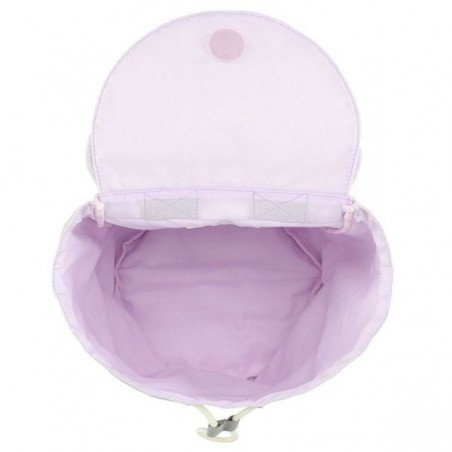 3. Interior view of Trixie Baby Mini Drawstring Backpack in light purple, showing spacious compartment and lining