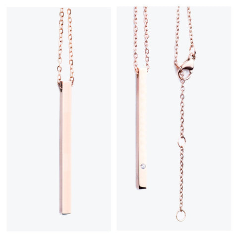 3. Olla rose gold necklace with pendant, highlighting sophisticated style and polished look, studio shot