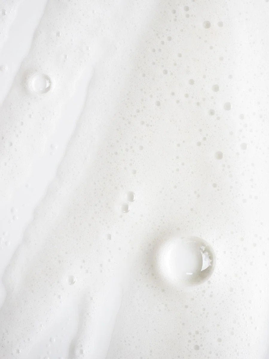 4. Close-up of foamy texture of Magrada Organic Cosmetics Linden Flower Shampoo