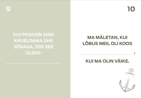 4. Close-up of SEIK's memory book pages with prompts for describing grandfather and recalling childhood memories