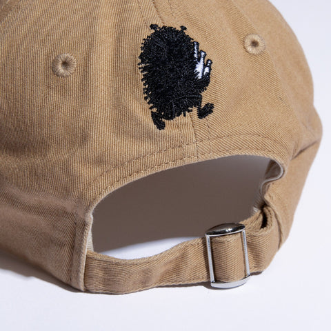 3. Back view of Moomin Stinky Dad Cap showing adjustable strap and embroidery detail