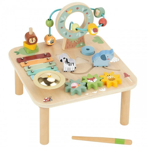 4. Studio shot of Woopie 5-in-1 activity table with xylophone, bead maze, and shape sorter