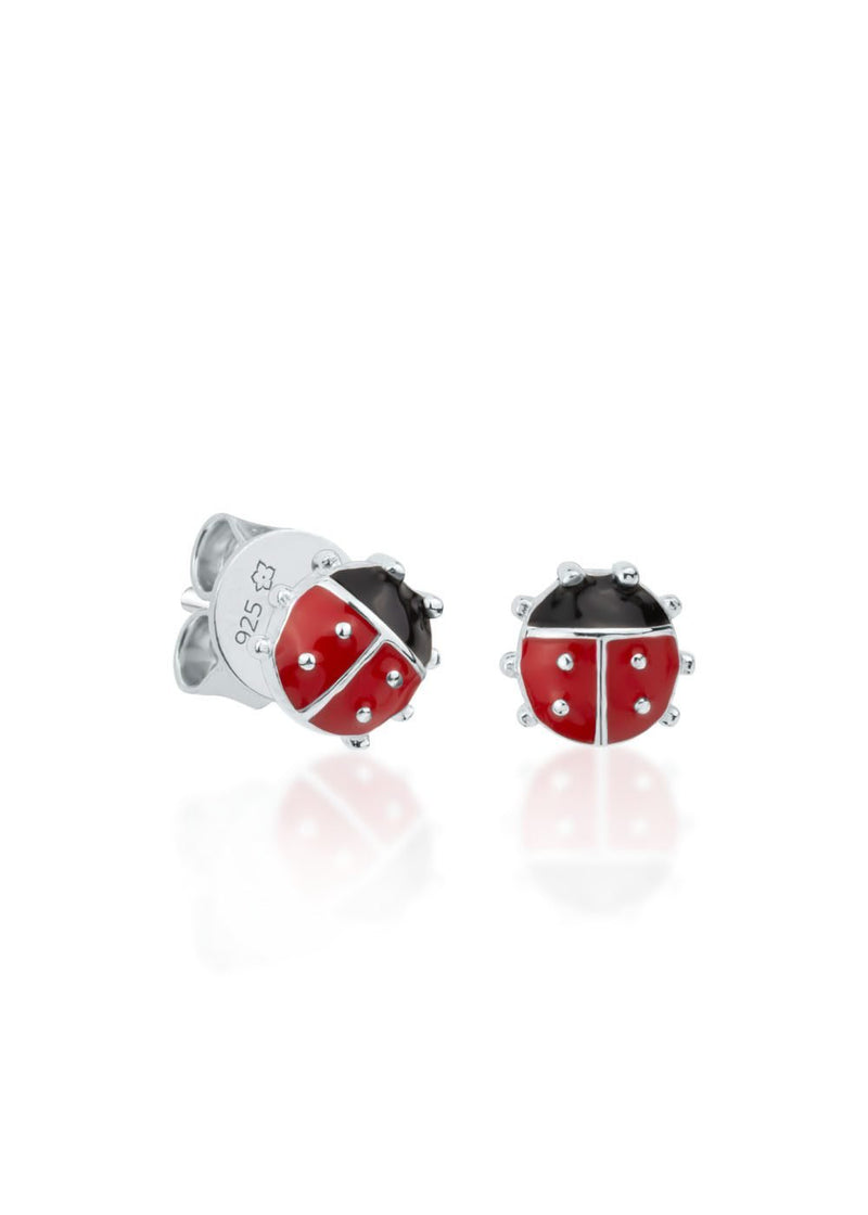 1. Dondella kids' star earrings in 925 sterling silver rhodium-plated, shown in studio setting