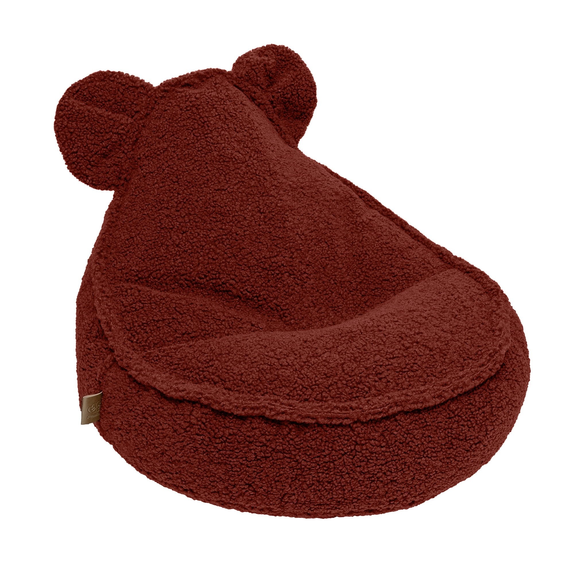 1. MeowBaby Bearly Sako Bag in teddy brown with bear ears, made from soft OEKO-TEX certified fabric, shown in a studio setting
