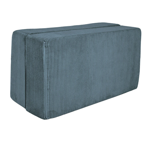 4. Flat lay of MeowBaby turquoise velvet sofa folded into a compact form
