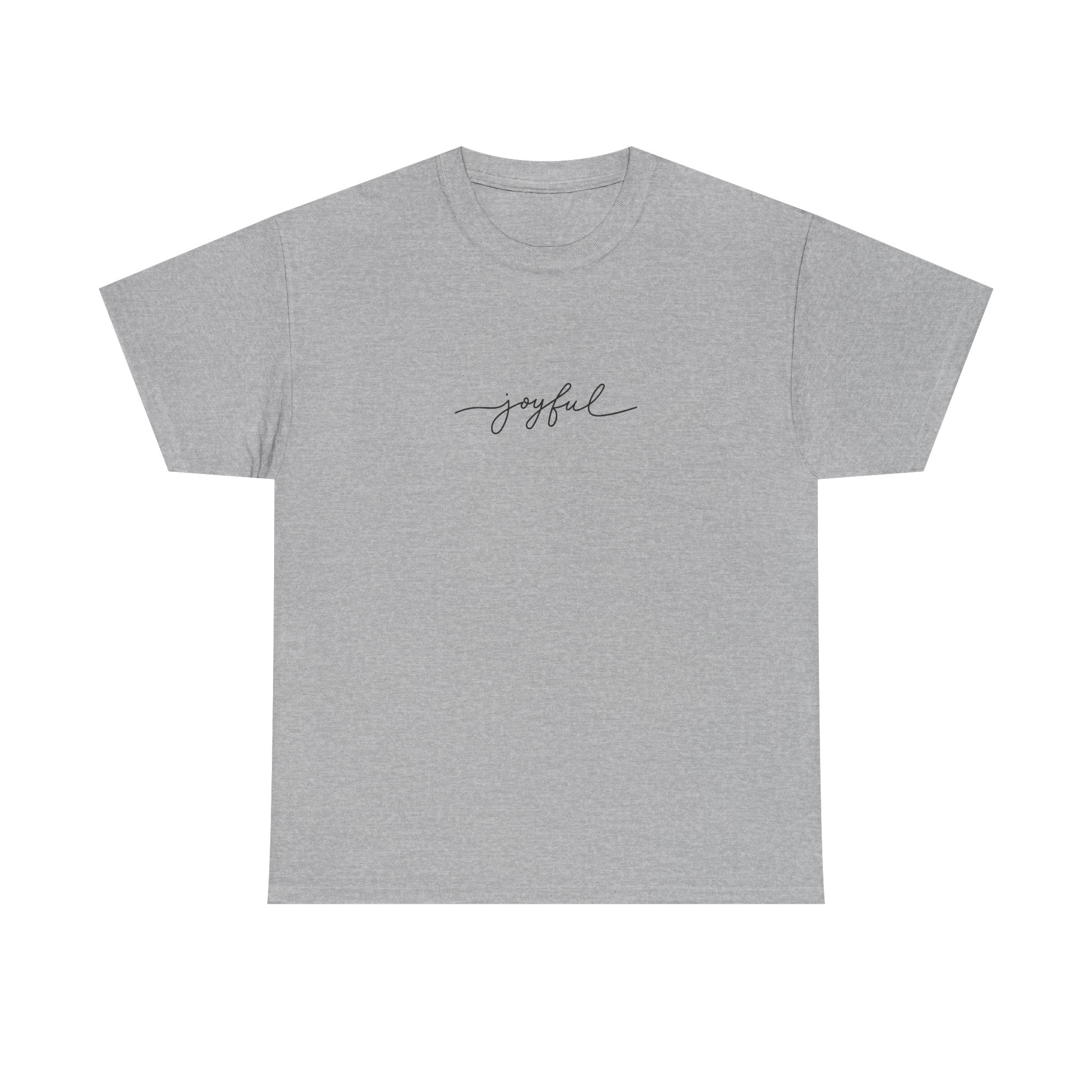 Joyful Unisex Heavy Cotton Tee - Casual Wear, Gift for Friends, Positive Vibes, Everyday Comfort, Motivational Apparel