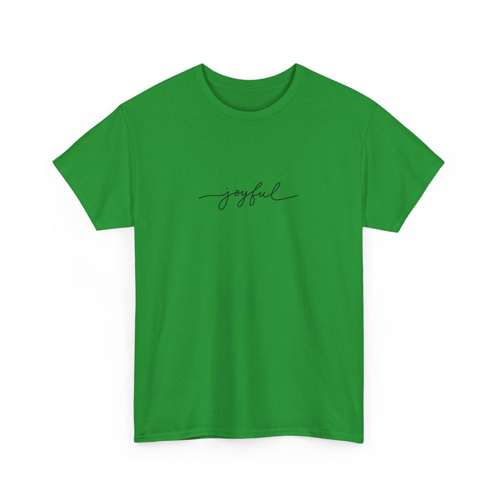 Joyful Unisex Heavy Cotton Tee - Casual Wear, Gift for Friends, Positive Vibes, Everyday Comfort, Motivational Apparel