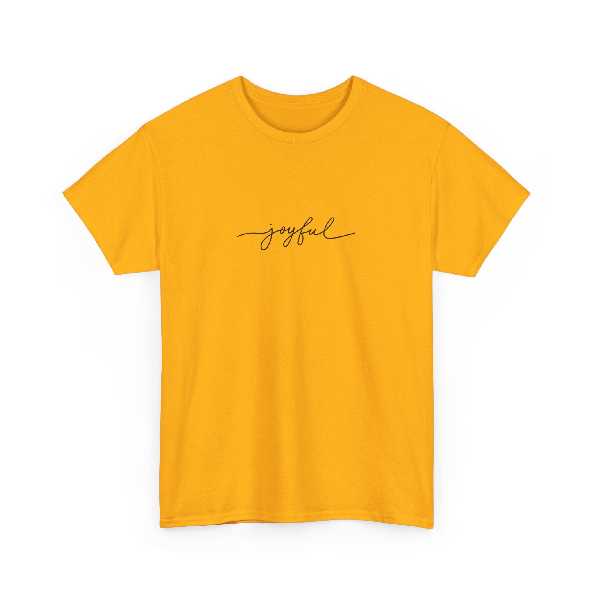 Joyful Unisex Heavy Cotton Tee - Casual Wear, Gift for Friends, Positive Vibes, Everyday Comfort, Motivational Apparel