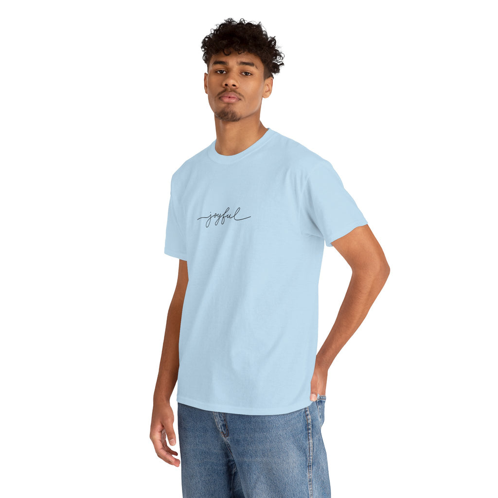 Joyful Unisex Heavy Cotton Tee - Casual Wear, Gift for Friends, Positive Vibes, Everyday Comfort, Motivational Apparel