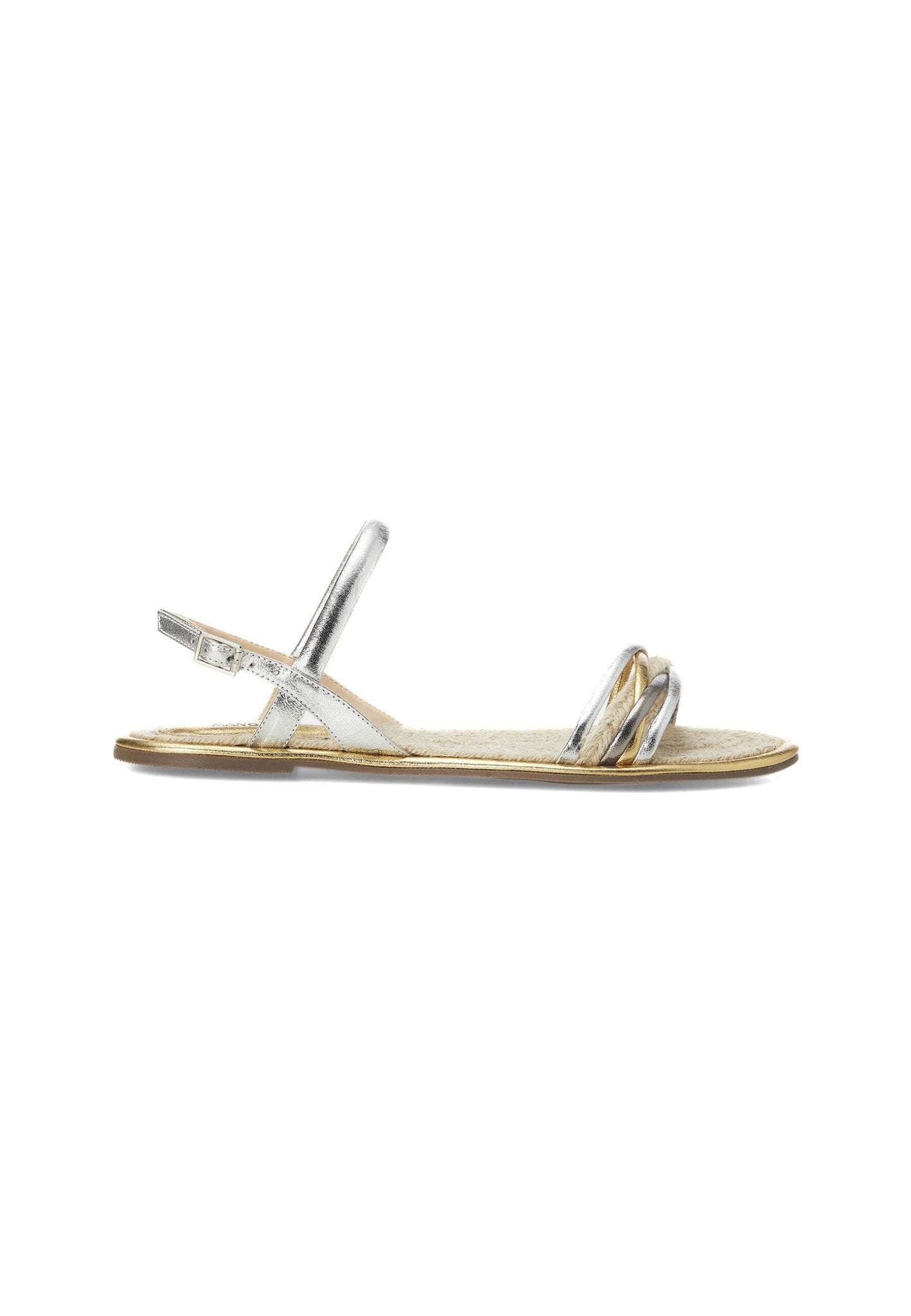 5. Side view of Mangará Albizia Women's Sandals, featuring eco-friendly raffia and rubber sole