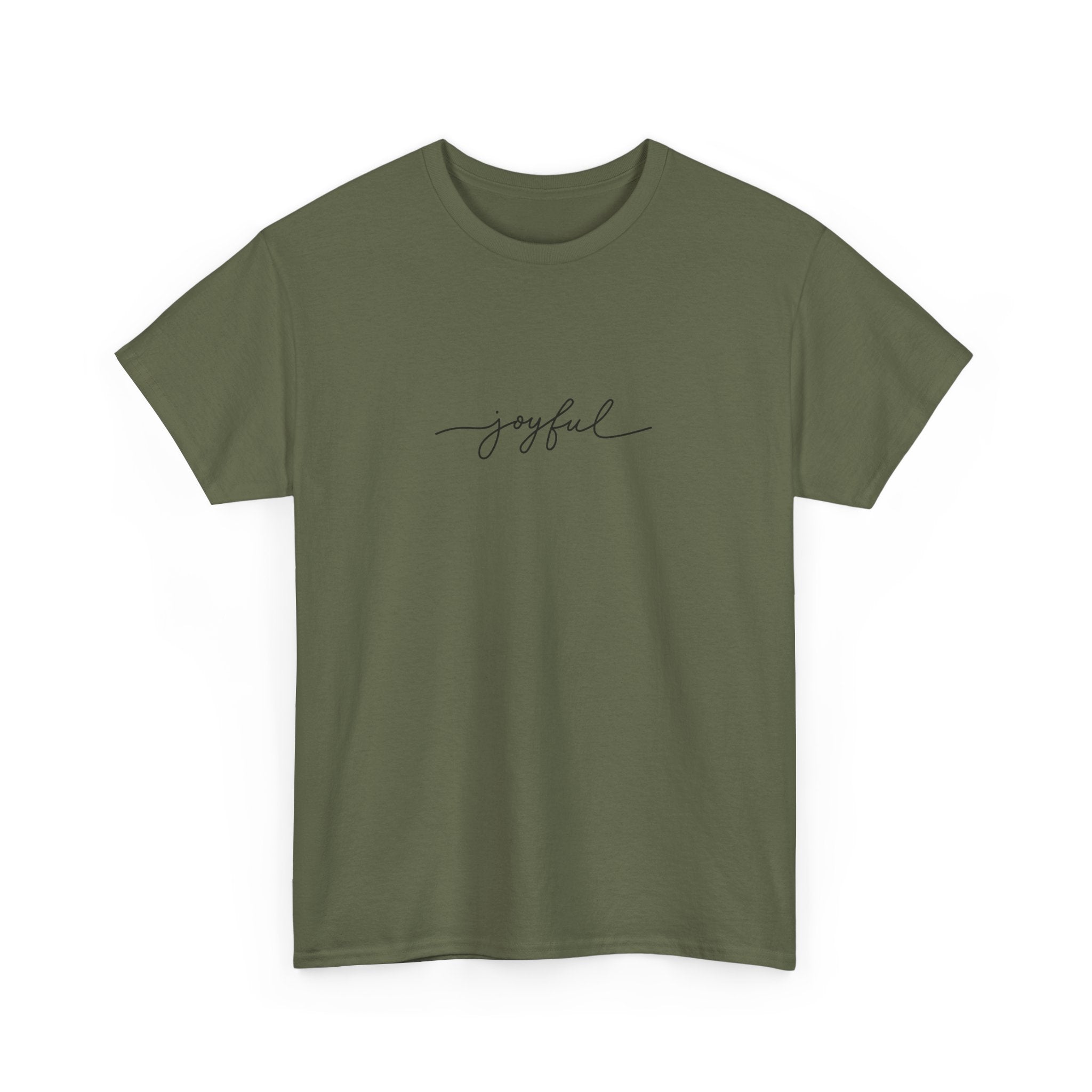Joyful Unisex Heavy Cotton Tee - Casual Wear, Gift for Friends, Positive Vibes, Everyday Comfort, Motivational Apparel