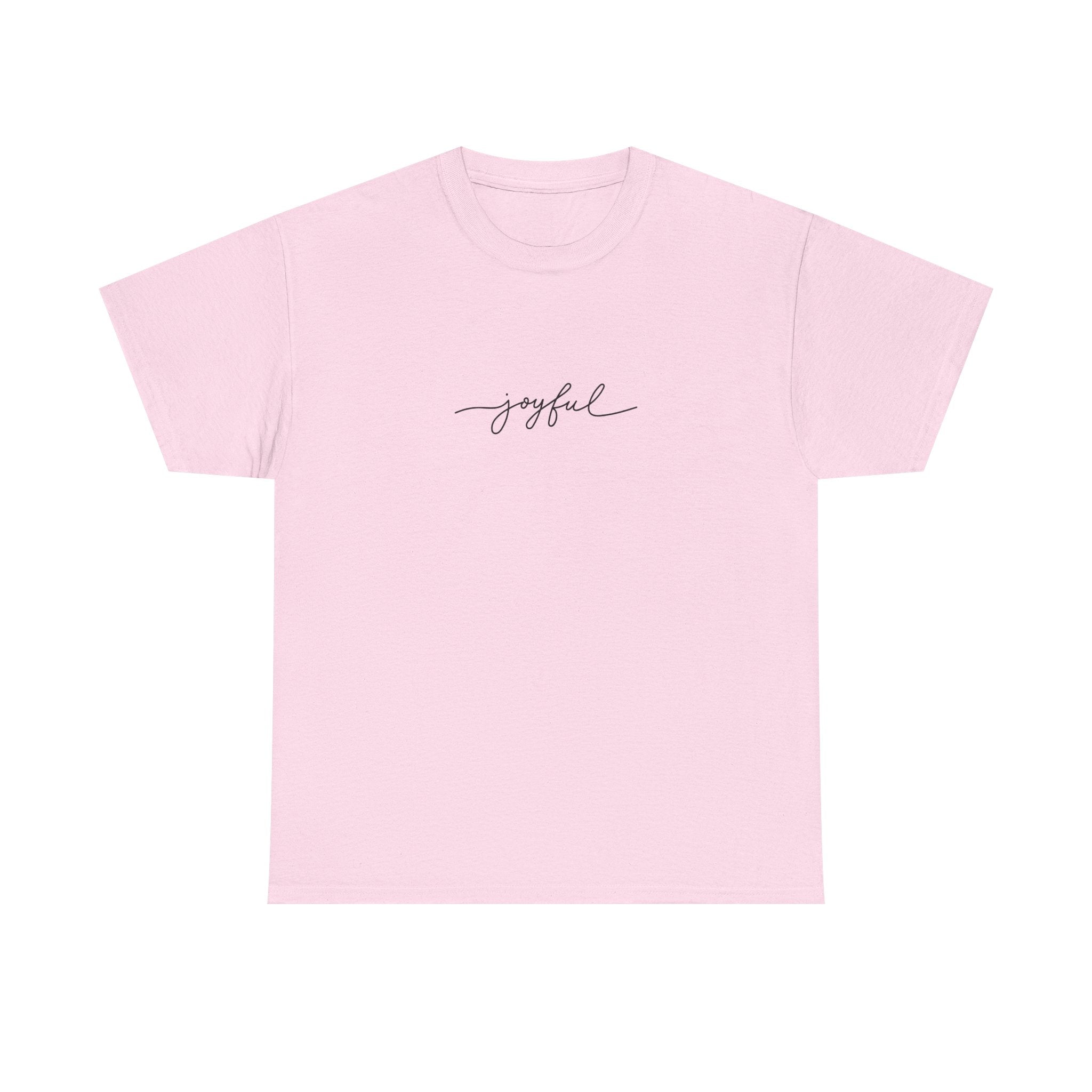 Joyful Unisex Heavy Cotton Tee - Casual Wear, Gift for Friends, Positive Vibes, Everyday Comfort, Motivational Apparel