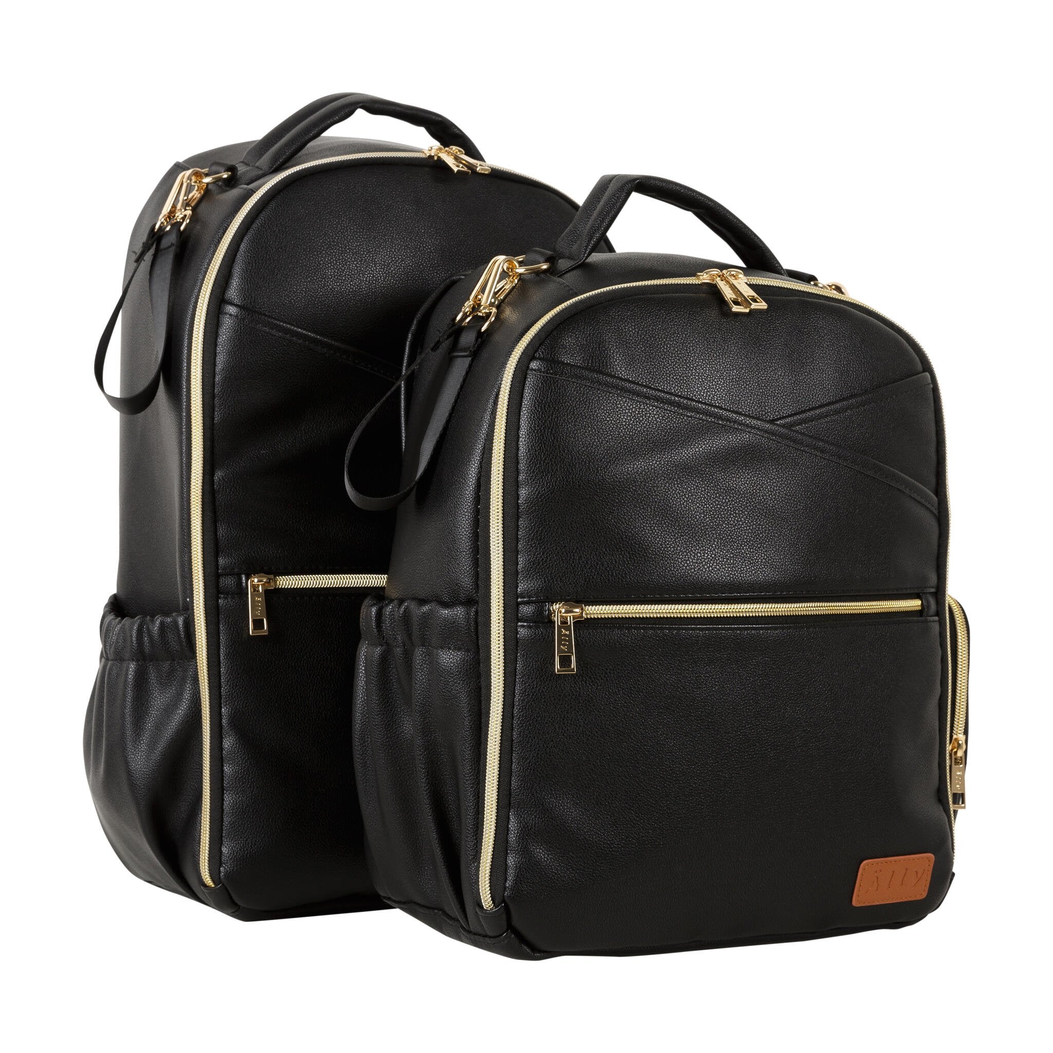 7. Woman with child using Ally Scandic Small Espresso Diaper Backpack outdoors