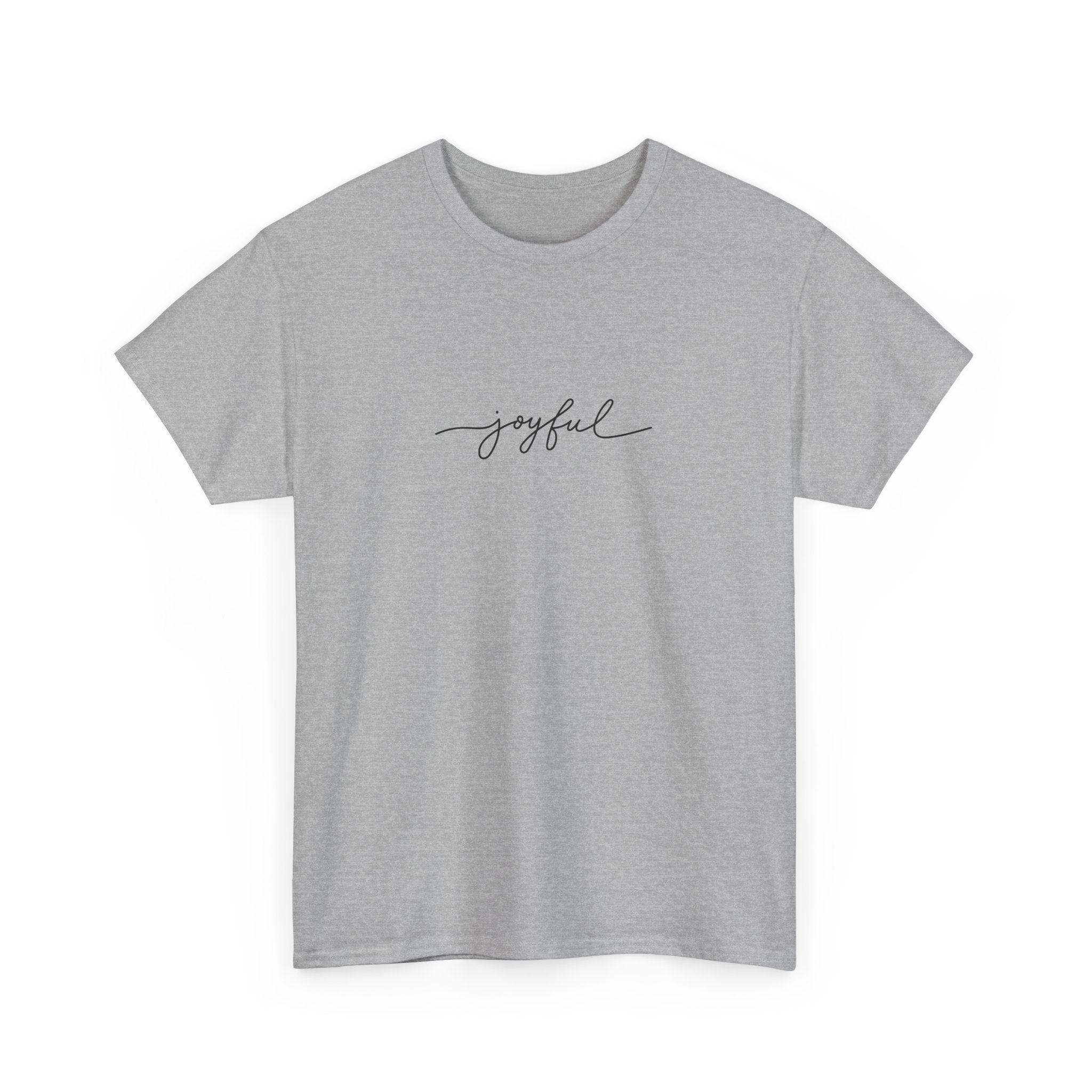 Joyful Unisex Heavy Cotton Tee - Casual Wear, Gift for Friends, Positive Vibes, Everyday Comfort, Motivational Apparel