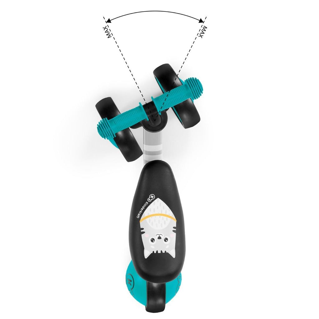 3. Top view of Kinderkraft CUTIE balance bike handlebar showing angle lock feature