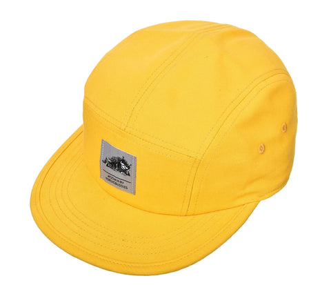 2. Yellow Moomin by NordicBuddies five panel cap with front logo, studio background