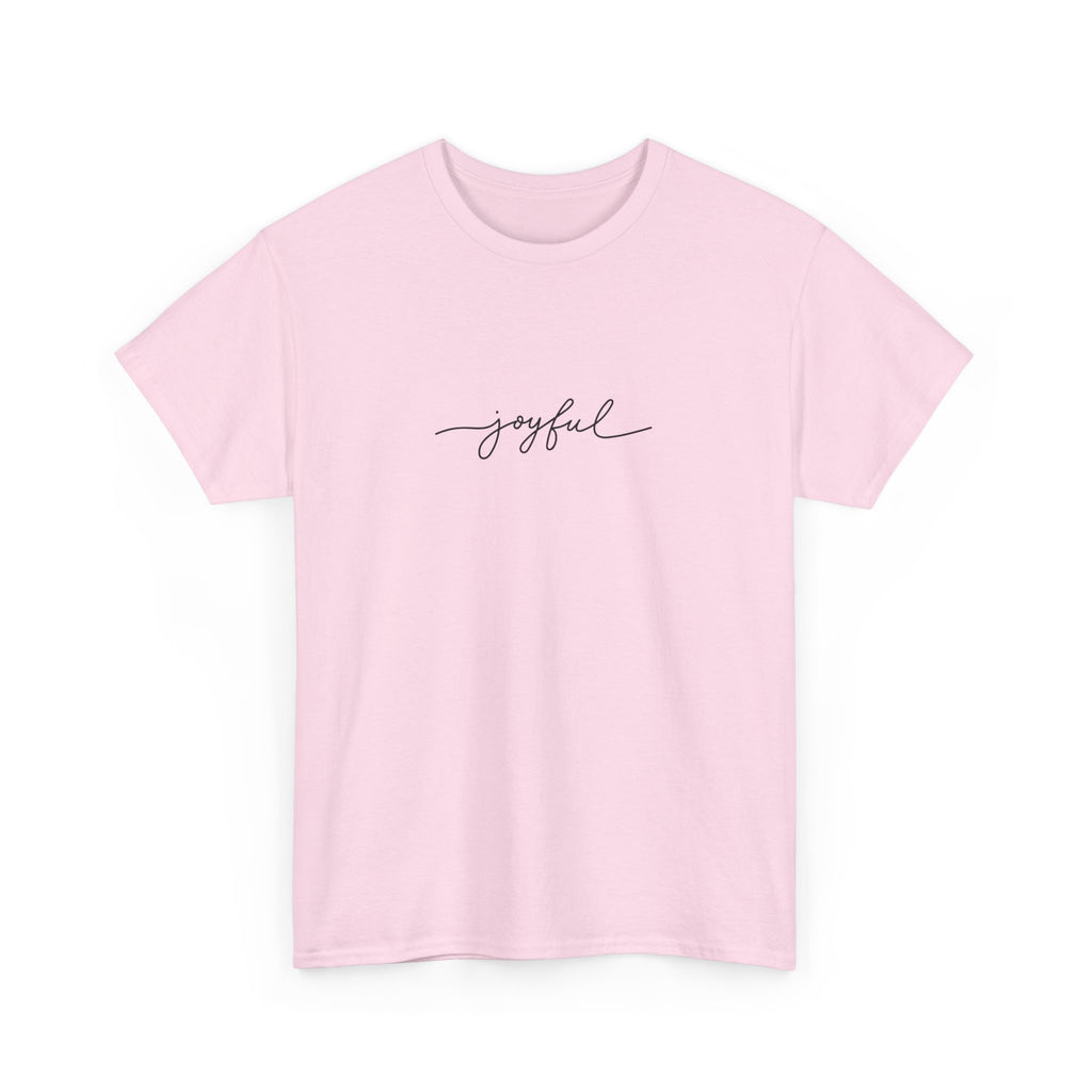 Joyful Unisex Heavy Cotton Tee - Casual Wear, Gift for Friends, Positive Vibes, Everyday Comfort, Motivational Apparel