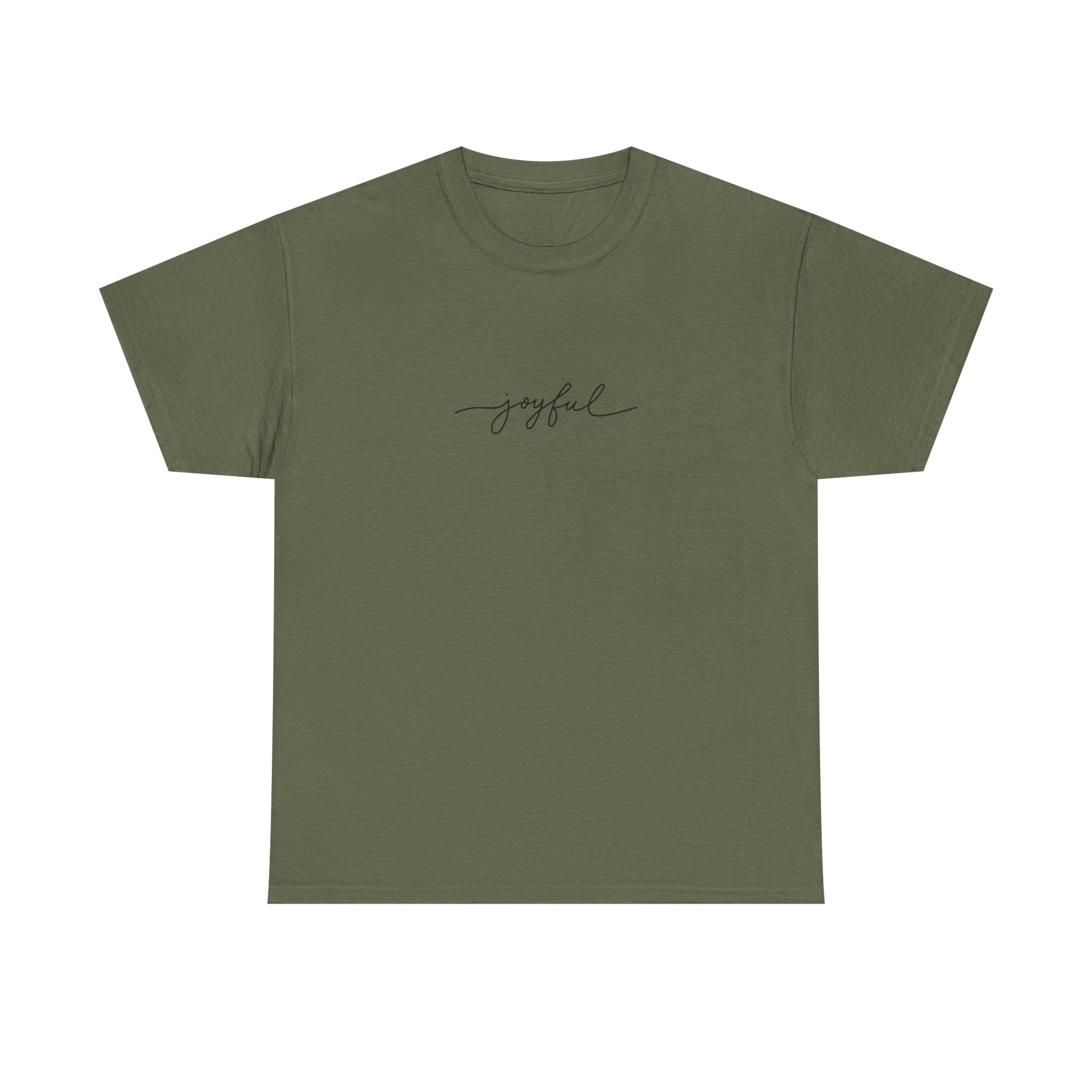 Joyful Unisex Heavy Cotton Tee - Casual Wear, Gift for Friends, Positive Vibes, Everyday Comfort, Motivational Apparel