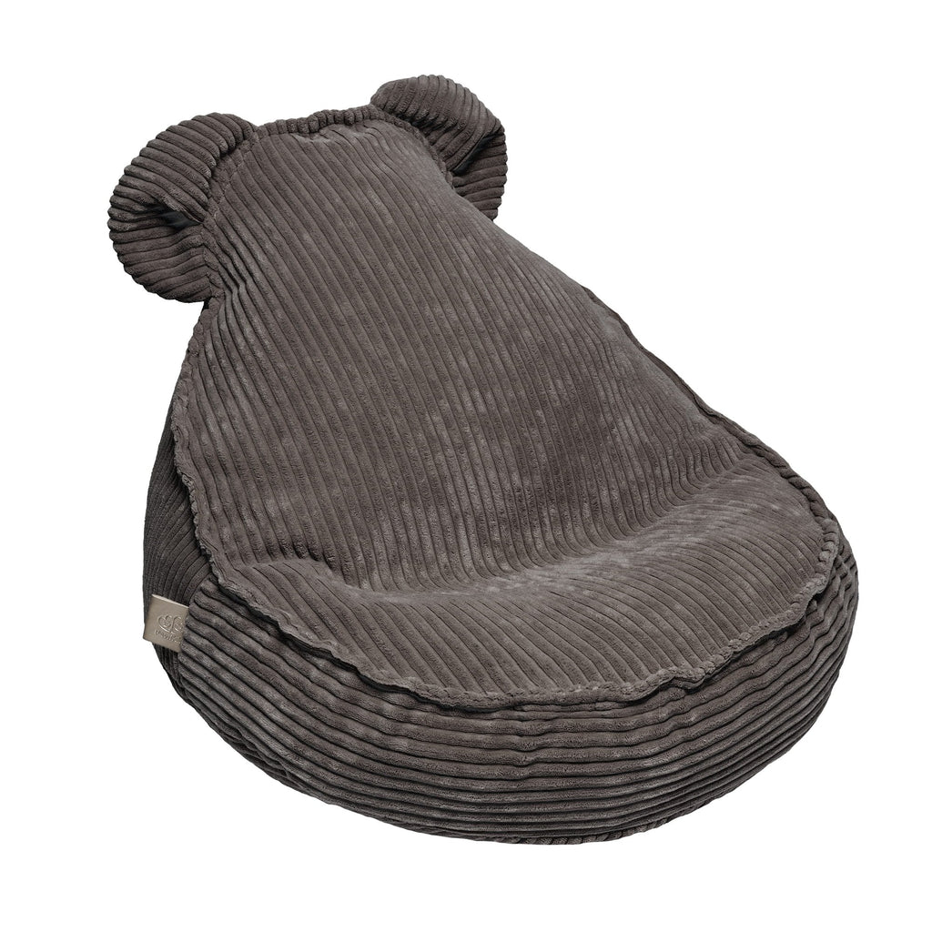 1. MeowBaby Aesthetic Velvet Sako Bag in teddy brown with bear ear design, ribbed texture, and removable cover, shown in a studio setting