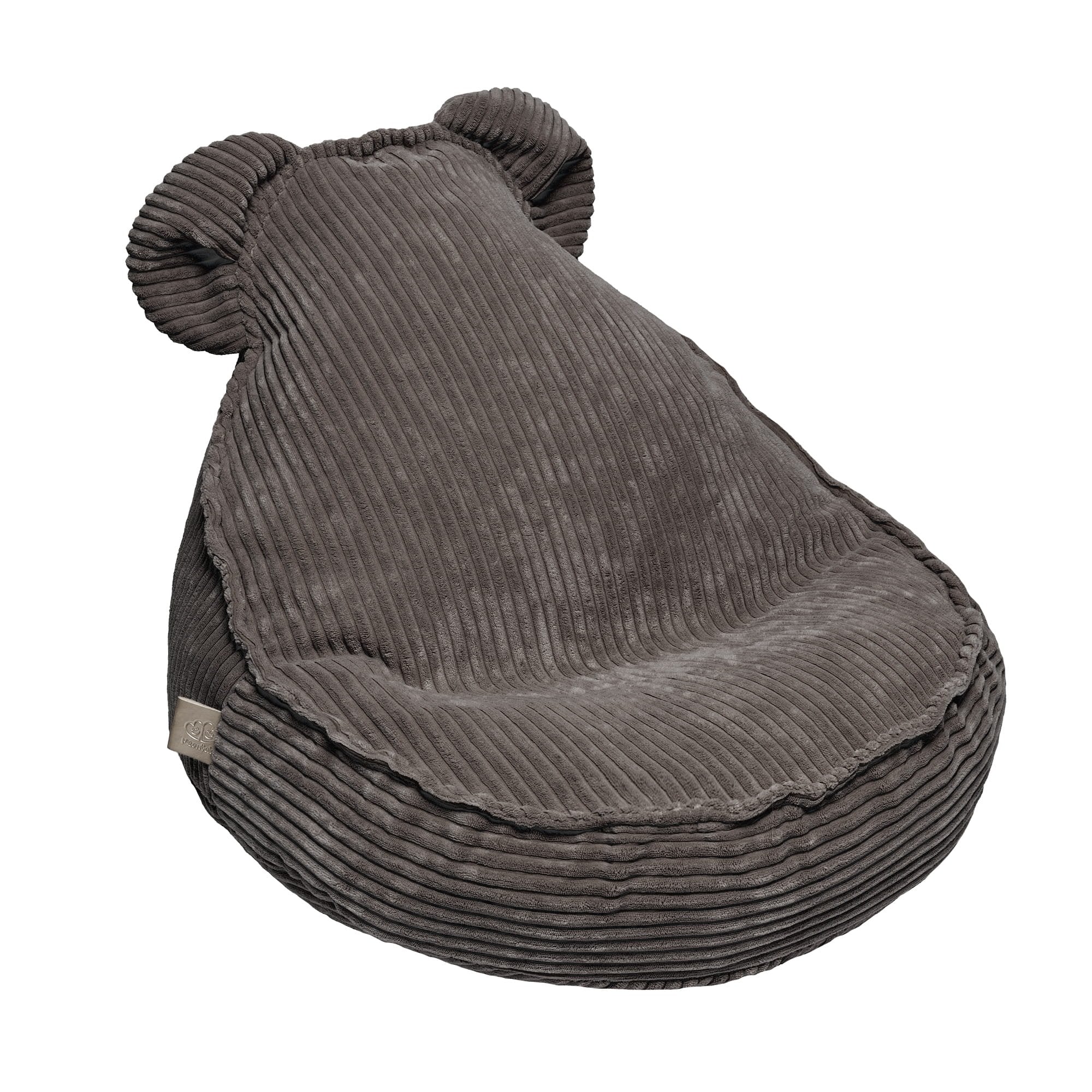 1. MeowBaby Aesthetic Velvet Sako Bag in teddy brown with bear ear design, ribbed texture, and removable cover, shown in a studio setting