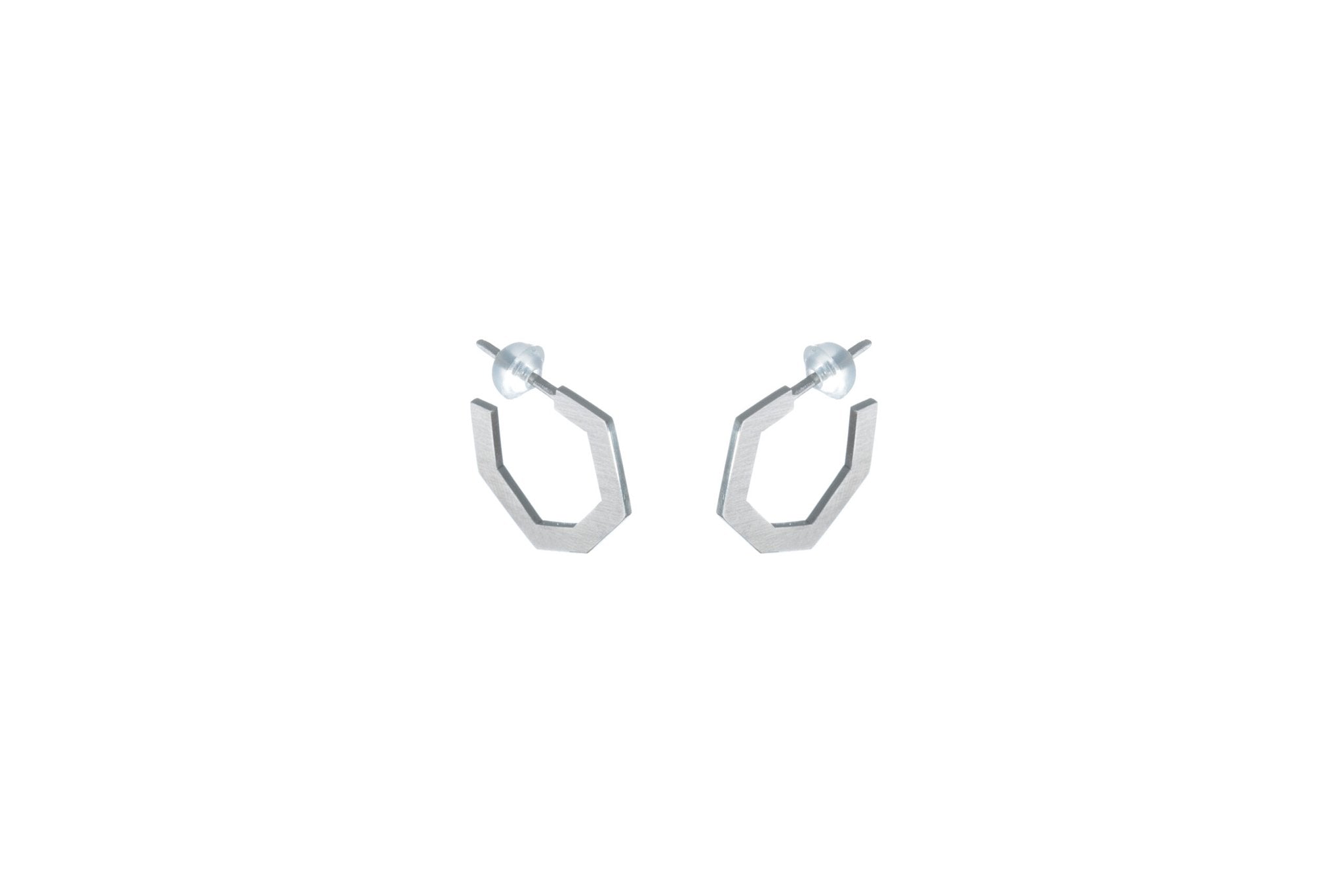 5. Studio image of Lentsius Flecte earrings, crafted from hypoallergenic stainless steel