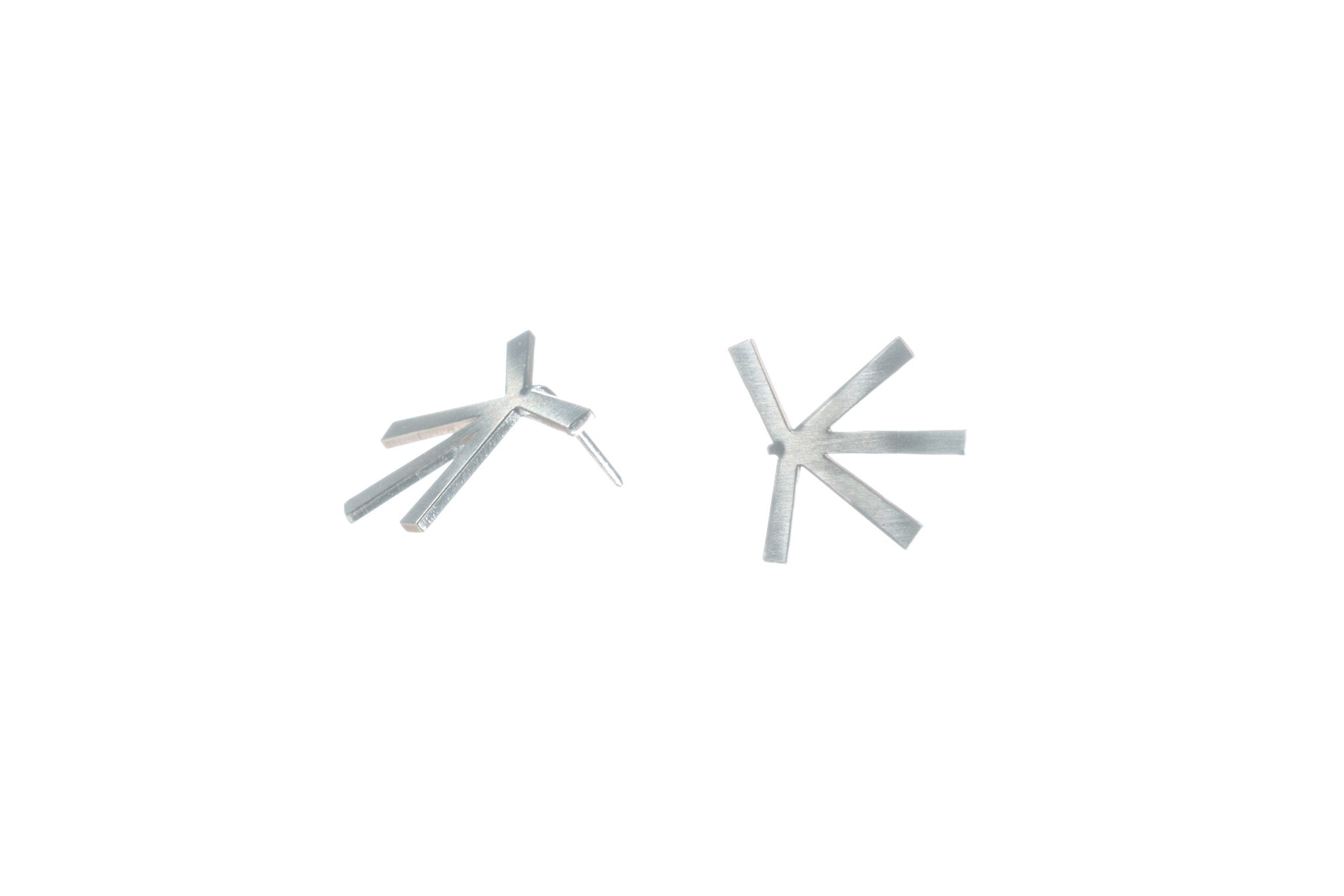 7. Studio shot of Lentsius Stella earrings, highlighting upcycled industrial material design