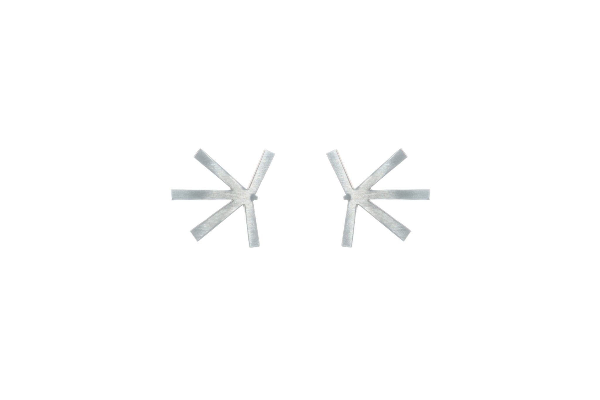 8. Pair of Lentsius Stella earrings in studio, showing hypoallergenic stainless steel material