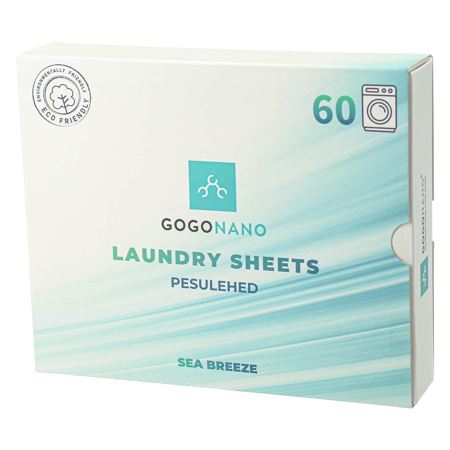 3. GoGoNano Laundry Sheets box with eco-friendly and Sea Breeze labels