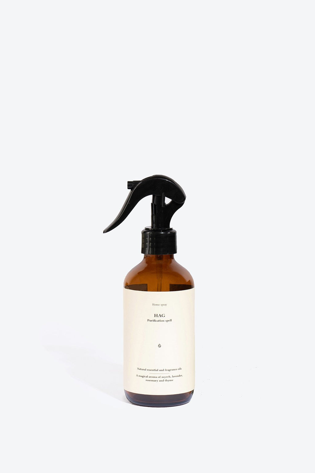 1. Smells Like Spells Perfumed Home Spray HAG in amber bottle, studio shot