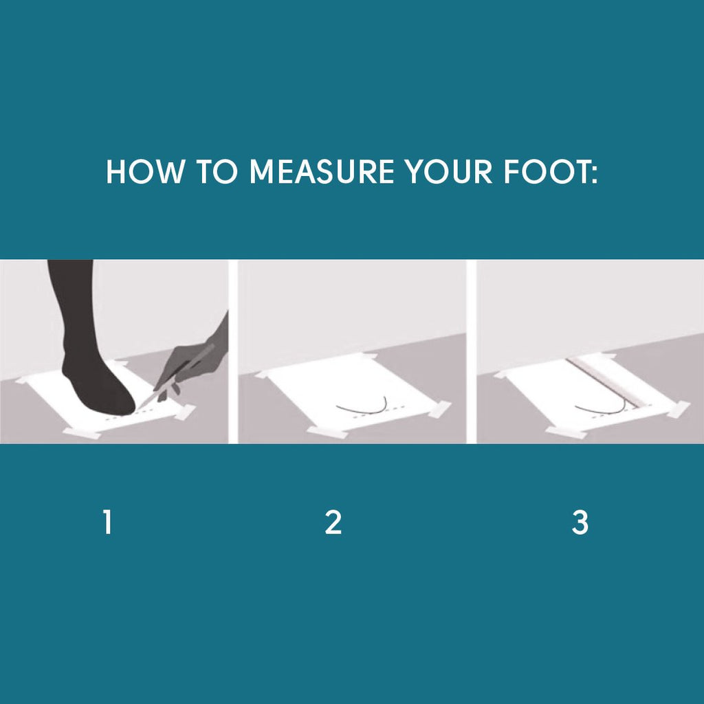 7. Size chart illustration showing how to measure your foot for KIRA 5.0 boots