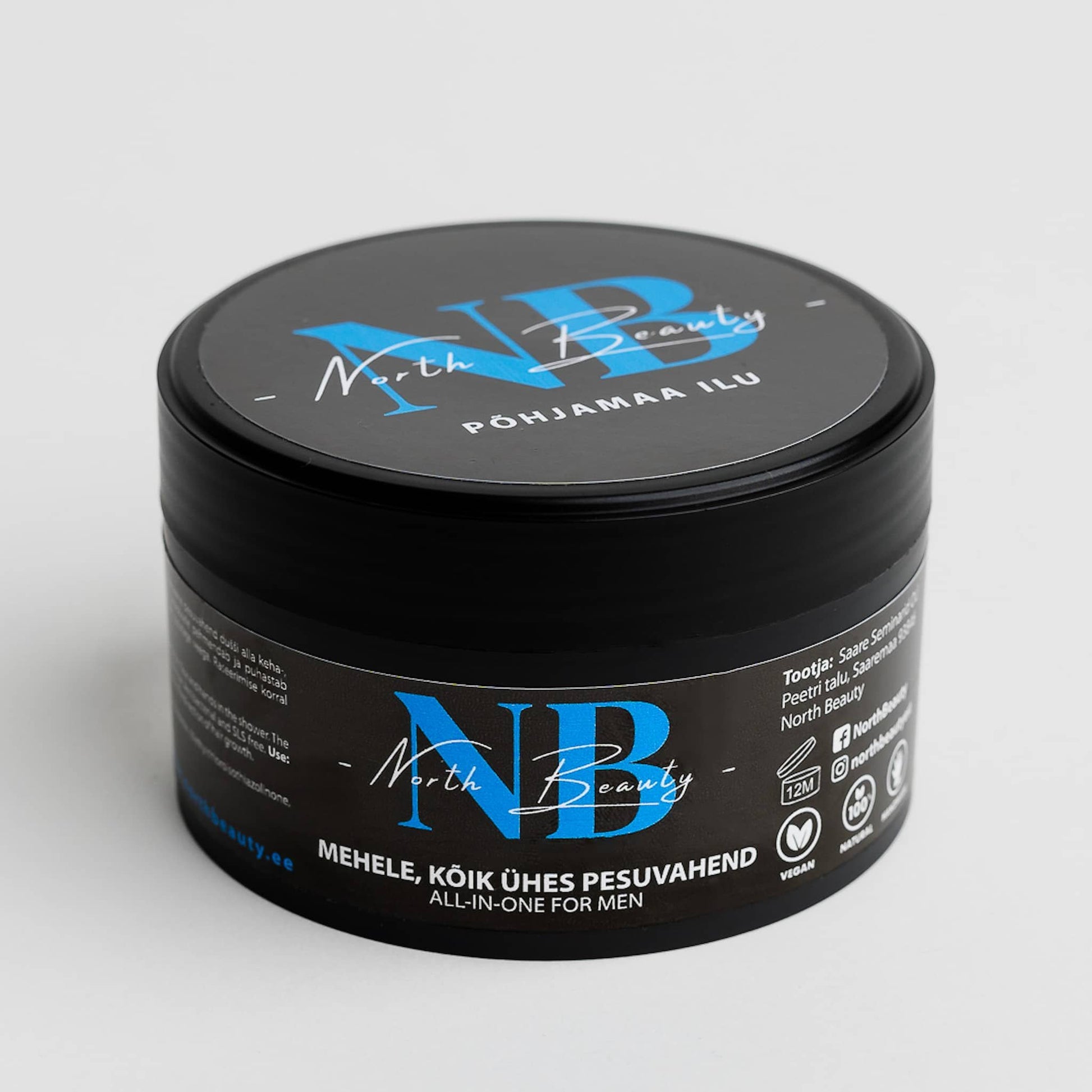 2. North Beauty All In One Detergent for Men, 200ml, studio shot showing packaging details