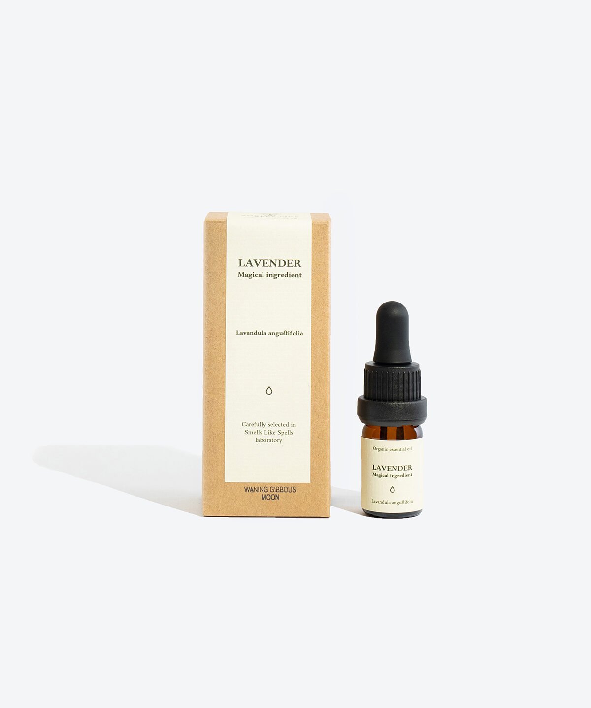 3. Smells Like Spells LAVENDER Essential Oil with eco-friendly packaging, showing 5 ml bottle and box