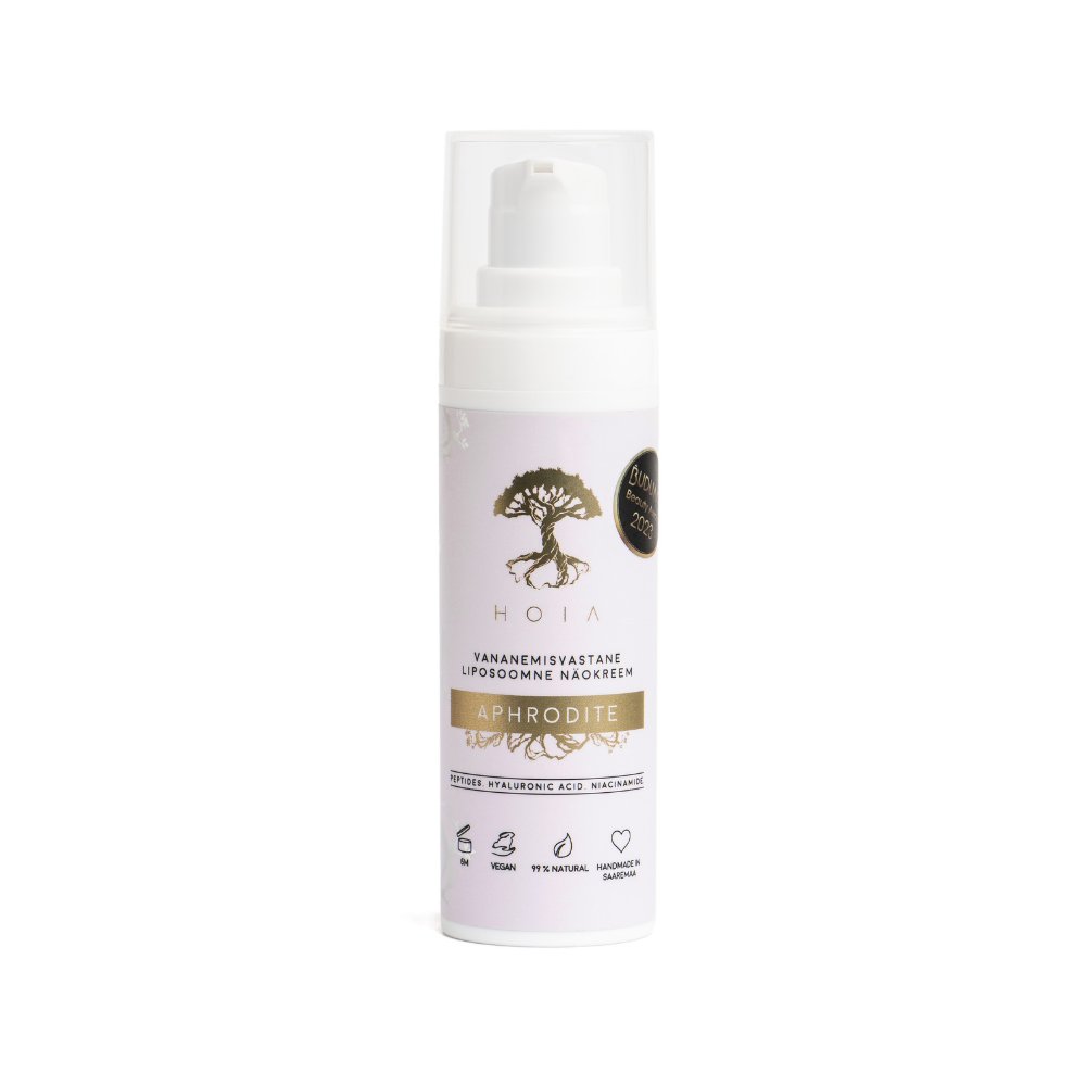 2. HOIA homespa Liposomal Face Cream Aphrodite 30ml bottle with logo and product details