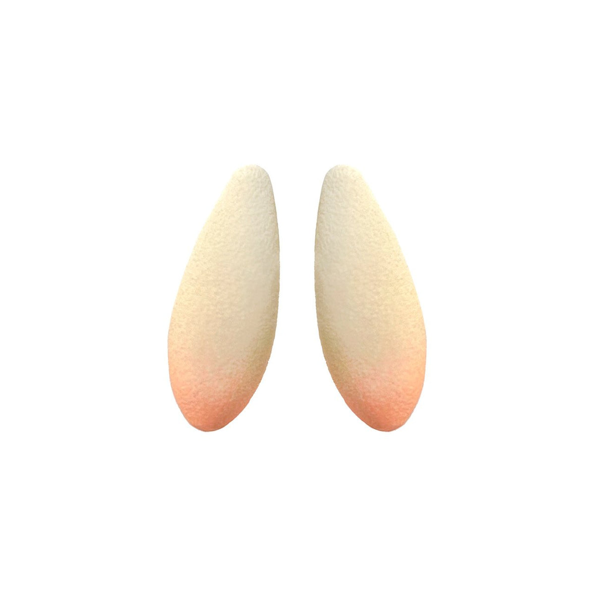 2. Pair of Tanel Veenre Mini Lilyberries Earrings with gradient peach and cream velvety finish on clean white background
