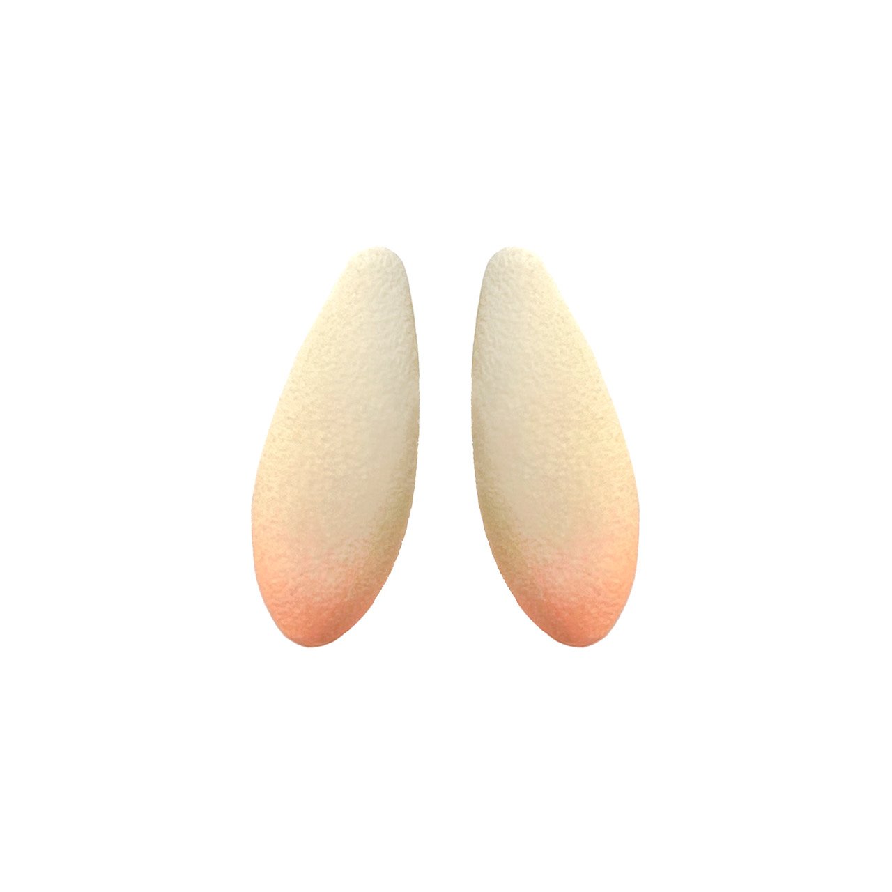 2. Pair of Tanel Veenre Mini Lilyberries Earrings with gradient peach and cream velvety finish on clean white background