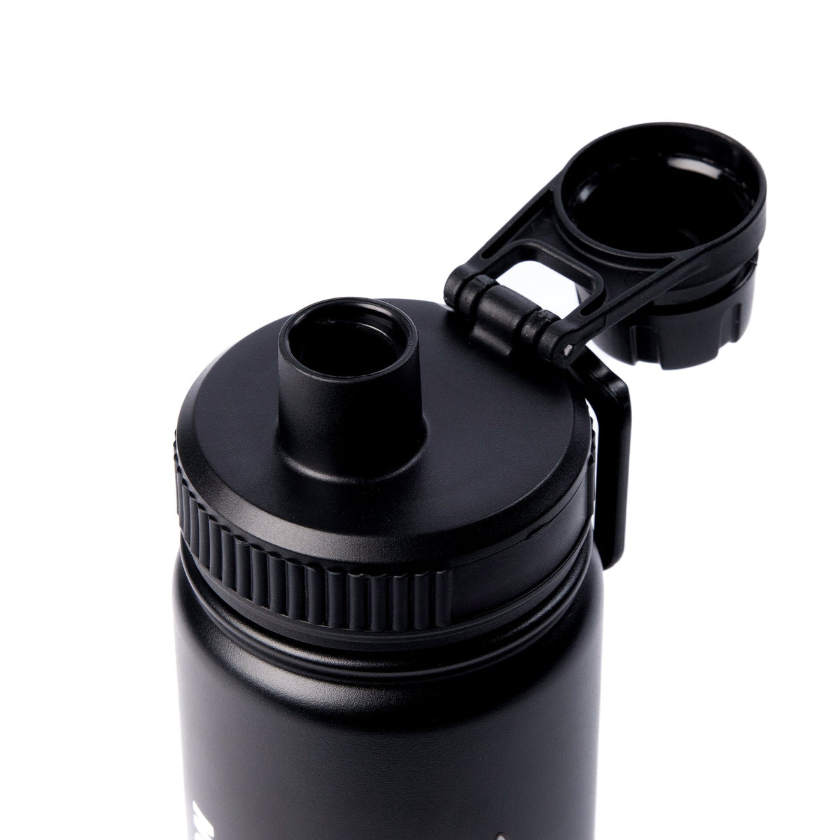 6. Close-up of Moomintroll Thermal Everyday Bottle's open drinking spout and cap