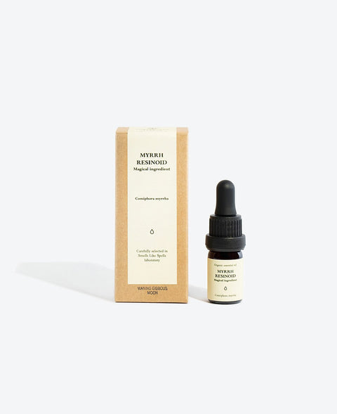 2. Smells Like Spells MYRRH RESINOID Essential Oil with eco-friendly packaging, featuring 5 ml bottle and box