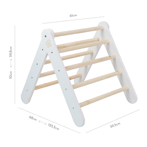 3. Size chart for white ladder house showing dimensions in centimeters