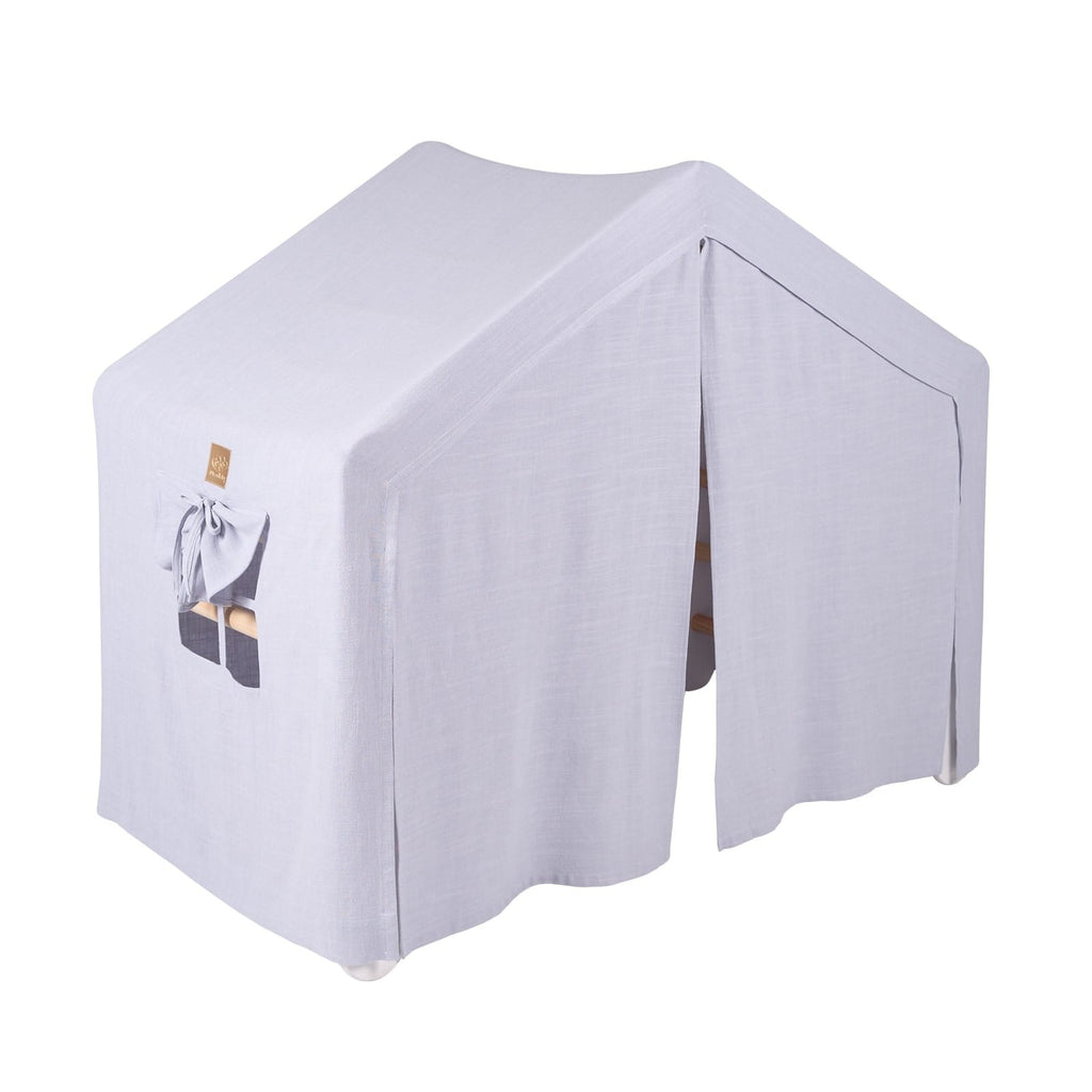2. MeowBaby ladder house with blue-grey cover fully closed