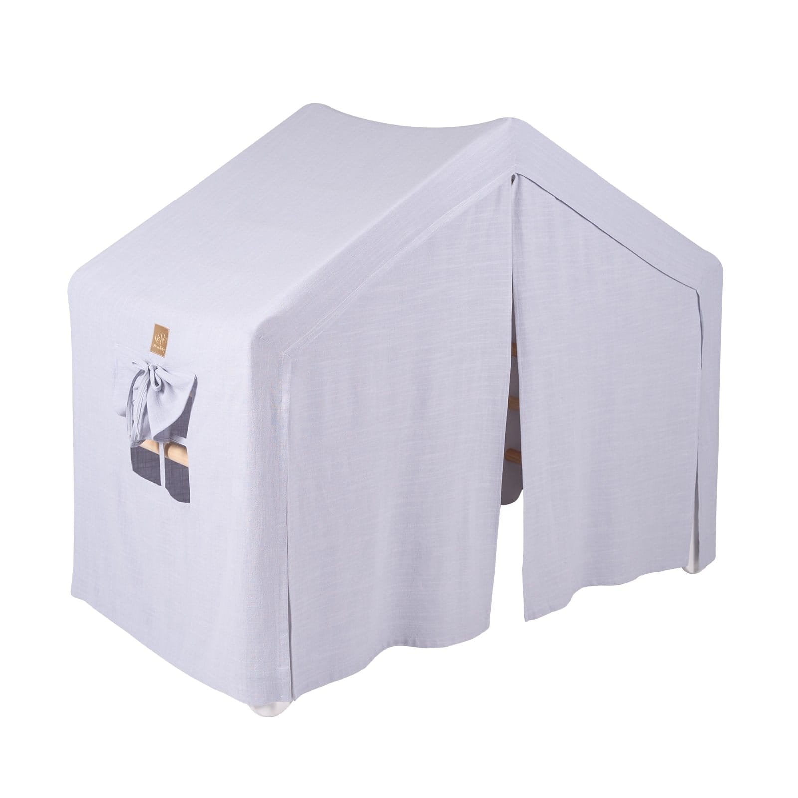 2. MeowBaby ladder house with blue-grey cover fully closed