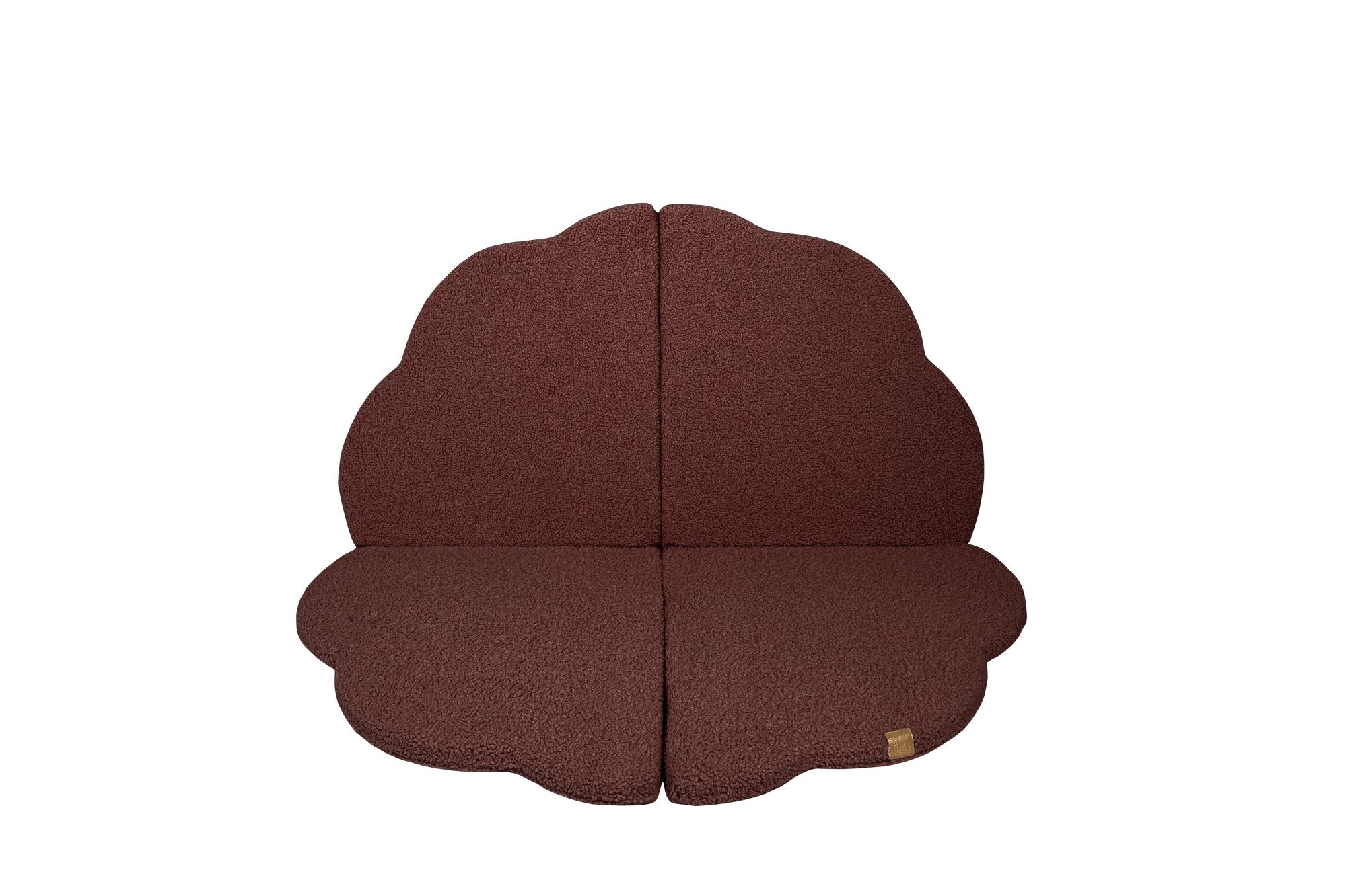 1. Cloud-shaped brown play mat for kids by MeowBaby, shown in a folded position on a black background