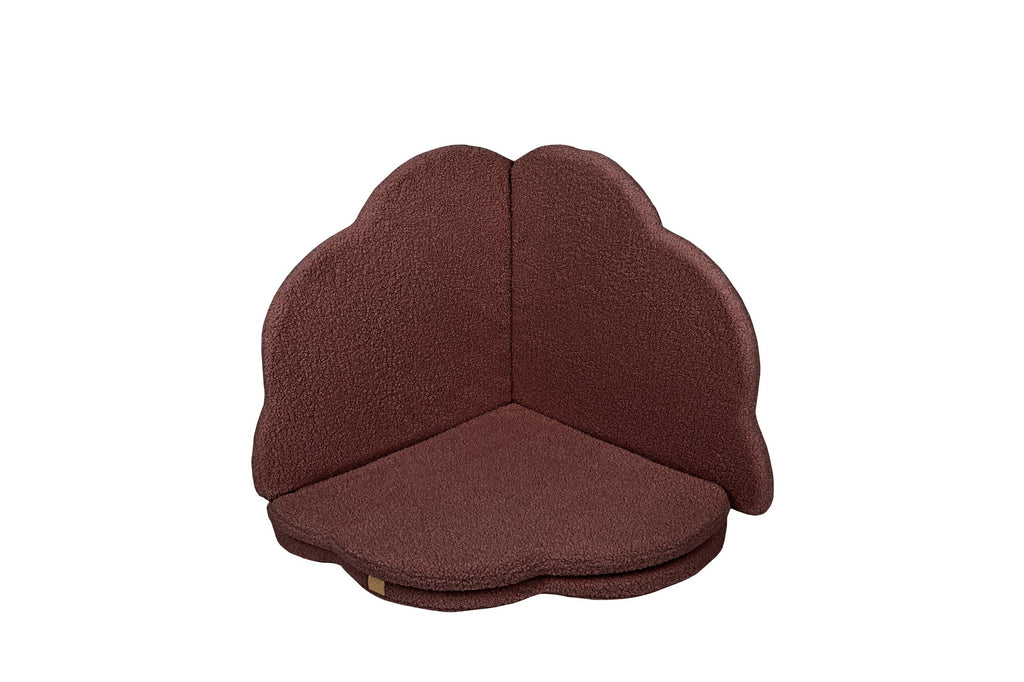 2. Brown cloud-shaped play mat for kids by MeowBaby, arranged in a corner setup on a black background