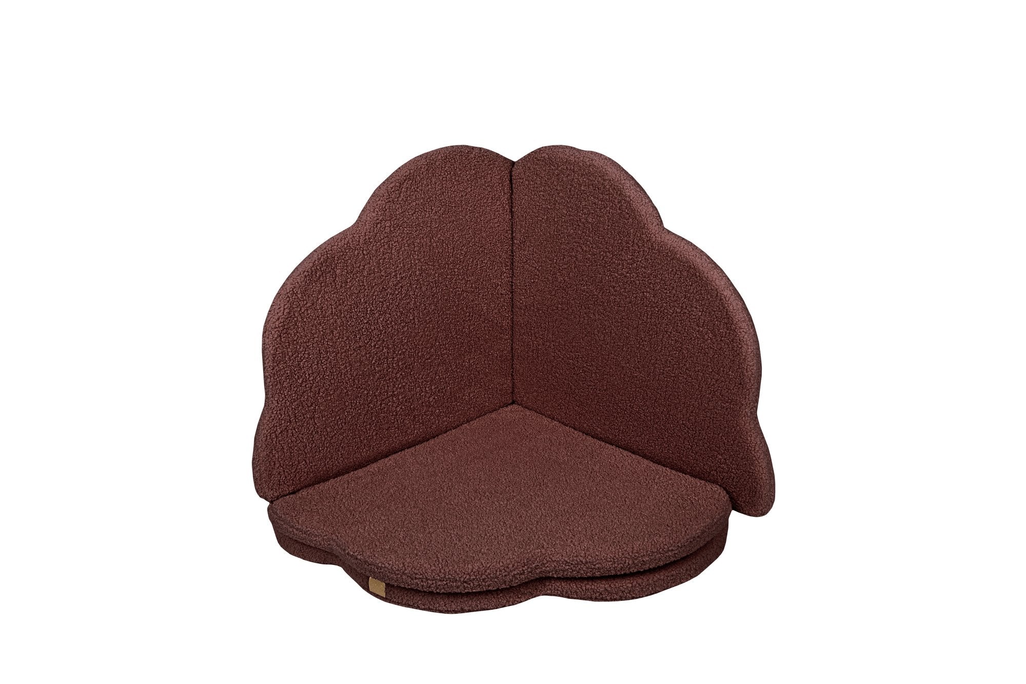 2. Brown cloud-shaped play mat for kids by MeowBaby, arranged in a corner setup on a black background