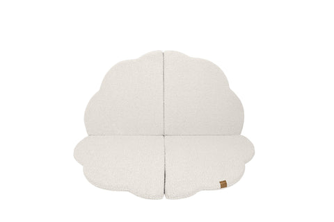 1. Cloud-shaped cream play mat for kids by MeowBaby shown flat on black background